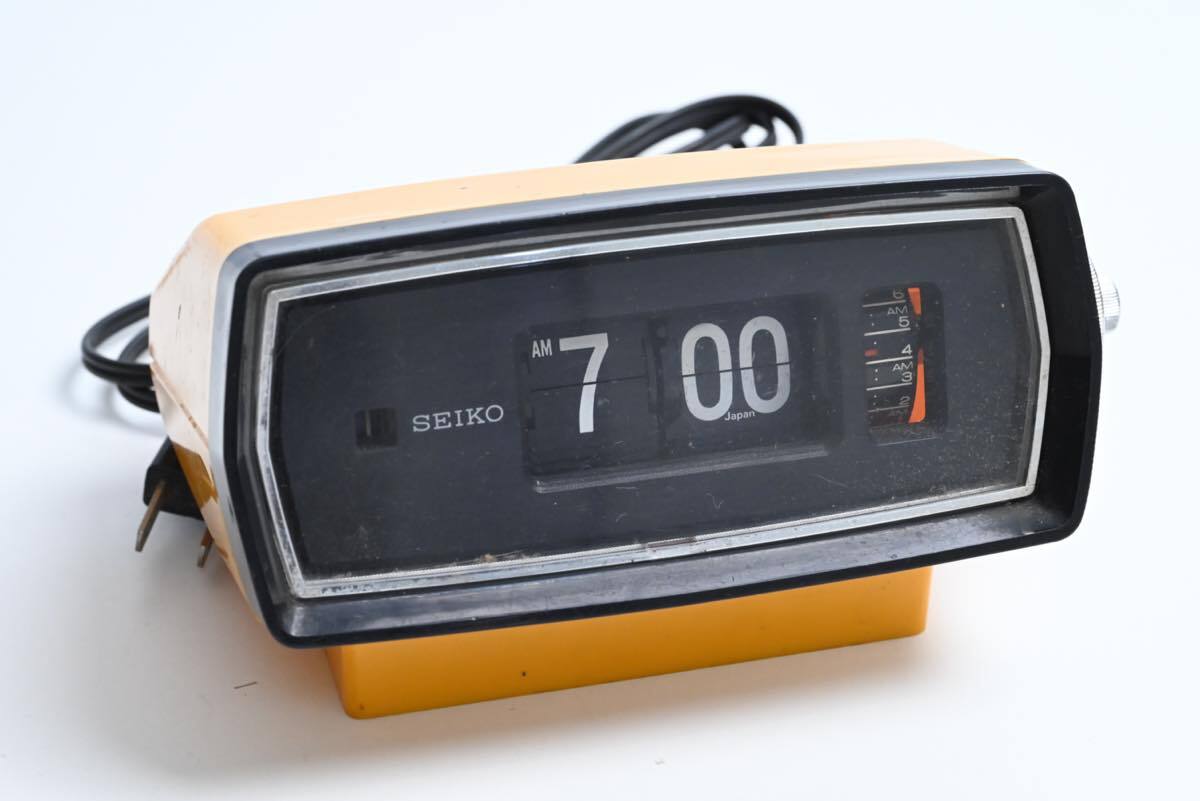 6)21.1012 レトロ SEIKO パタパタ時計 目覚まし時計