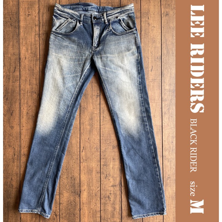 LEE RIDERS ストレッチデニム Ｍサイズ／リーライダーズ、スリムストレート、blackrider、ブラックライダー