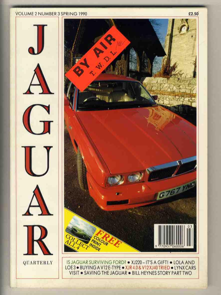 【d2488】90.4 AGUAR Quarterly Vol.2 №3／EタイププロトタイプE1A、XJ220、リンクスDタイプ、ビカレッジEタイプV12、...