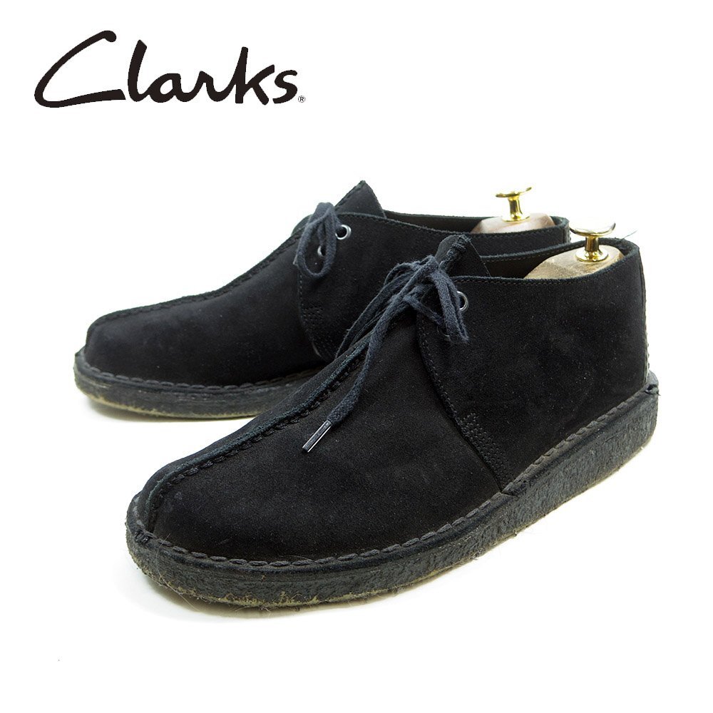 US8表記　26㎝相當(dāng)　クラークス デザートトレック ブラックスエード 　クレープソール　CLARKS DESERT TREK BLACK SUEDE /24.10.3/P1646