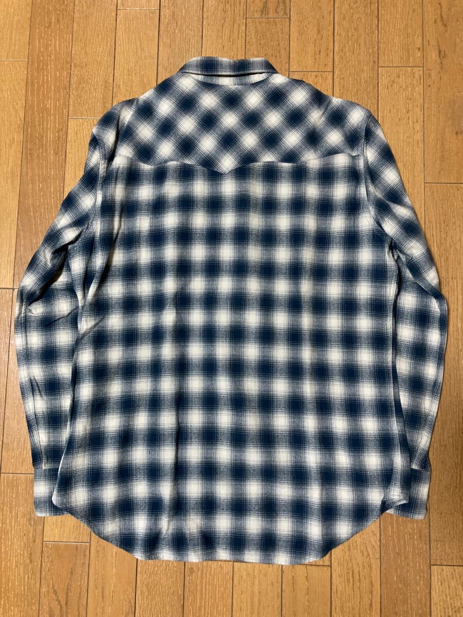 RRL ウエスタンシャツ L シャドー チェック 長袖シャツ オンブレ RRL ウエスタンシャツ L シャドー チェック 長袖シャツ オンブレ