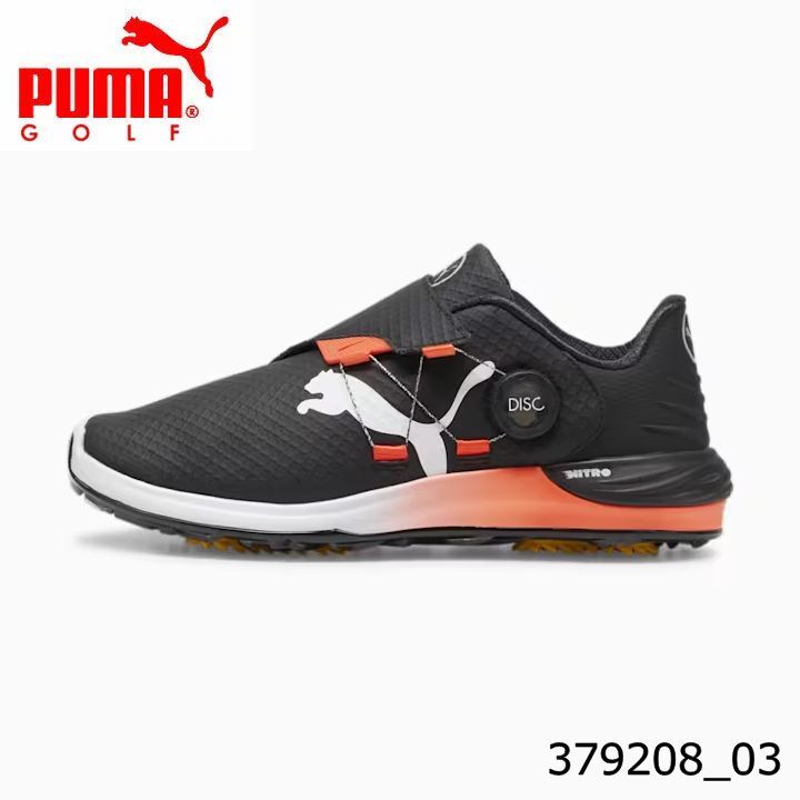 プーマゴルフ 379208-03 27.0cm スパイクレス メンズ ゴルフシューズ PUMA Black-Red Blast 25p 即納