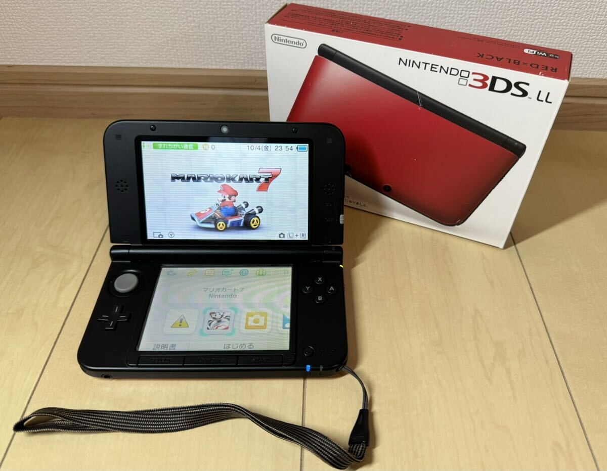 動作良品 ニンテンドー3DS LL レッドブラック 付属品完品 任天堂 