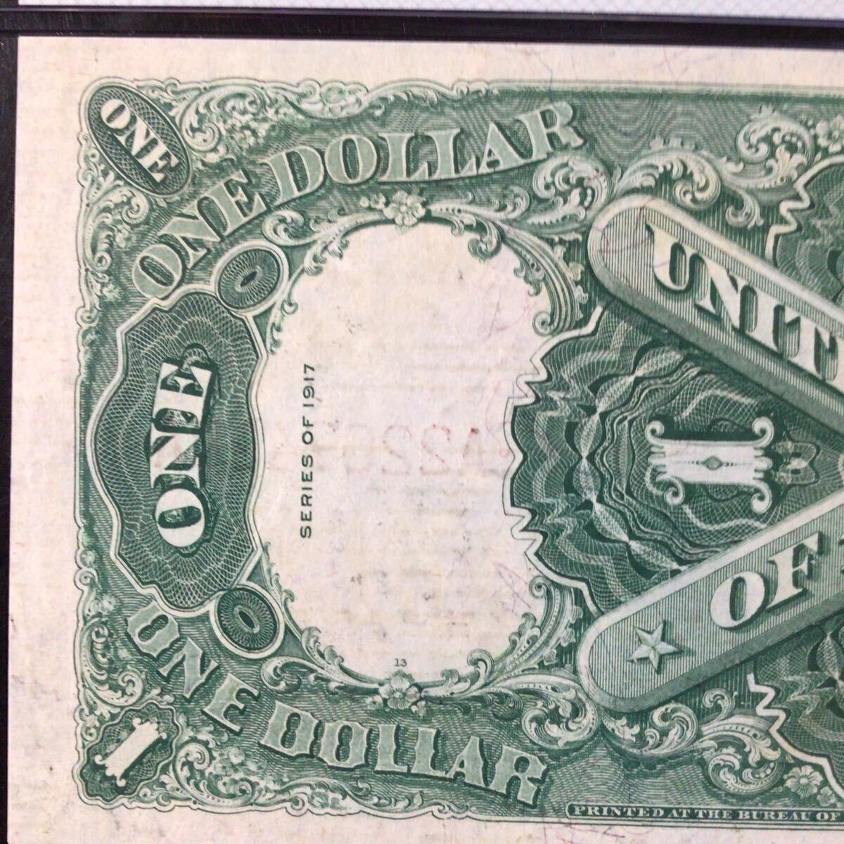 World Banknote Grading UNITED STATES{Series of 1917}1 Dollar[1917][PMG Grading About Uncirculated 55]
