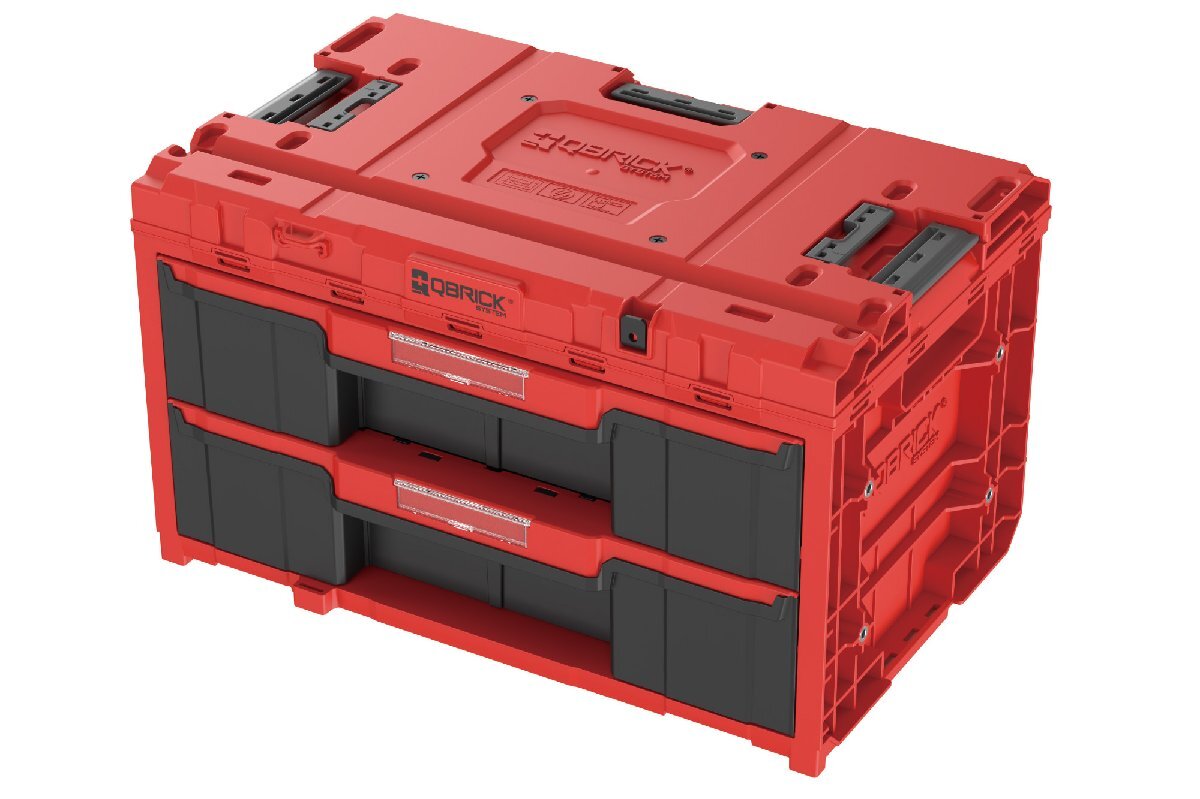 QBRICK（キューブリック）SKRQONED2CZEPG003 QS1 ツールボックス 2段 赤 品番：5901238259749 ツールボックス 道具箱 工具箱 電設 電気