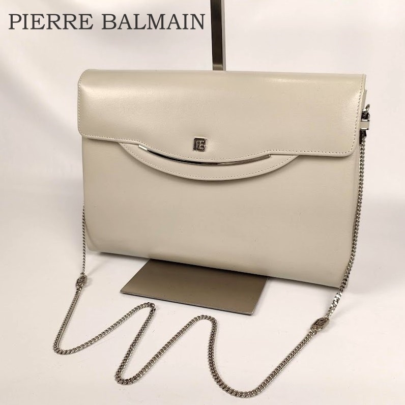 ★BALMAIN★バルマン ショルダーバッグ PIERRE BALMAIN ピエールバルマン ショルダーバッグ オフ