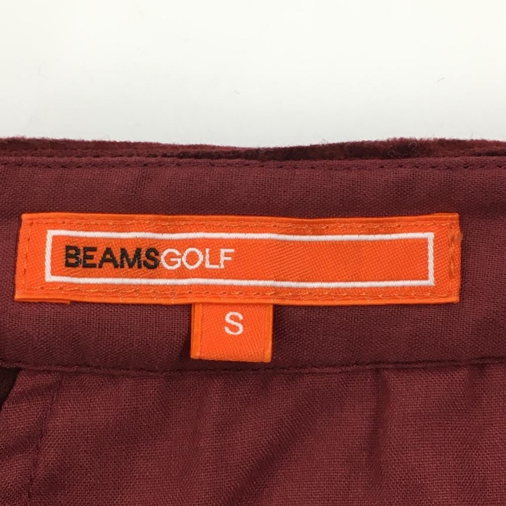 [ super-beauty goods ] Beams Golf corduroy skirt bordeaux front big pocket lady's S Golf wear BEAMS GOLF