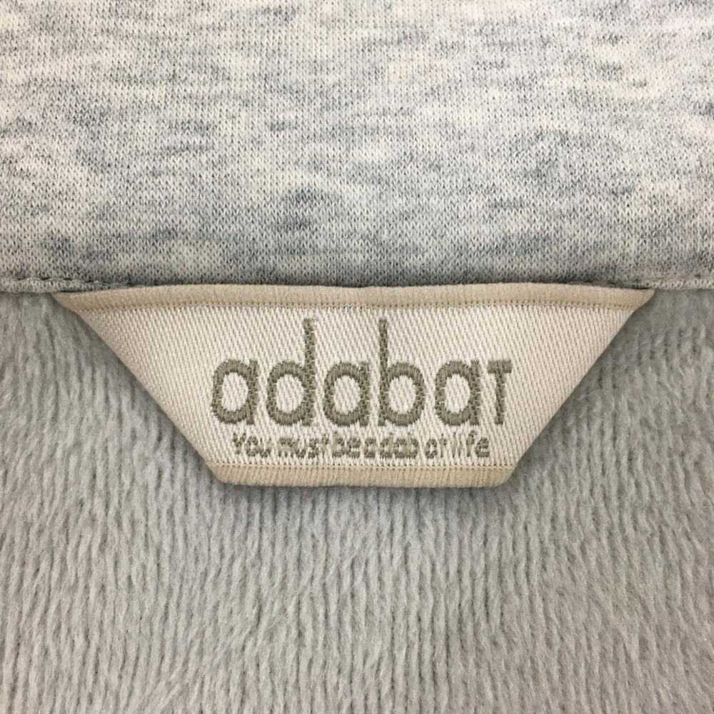 [ super-beauty goods ] Adabat cotton inside jacket white × light gray front . about Logo total pattern front . about cotton inside one part thermal storage lining lady's 38(M) Golf wear adabat