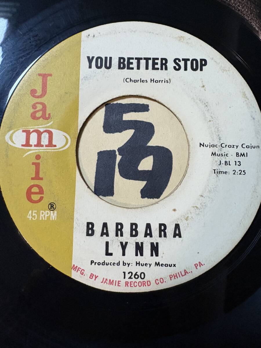 試聴 Huey P. Meaux制作 BARBARA LYNN YOU BETTER STOP / LAURA’S WEDDING 両面EX サザン・ソウル 