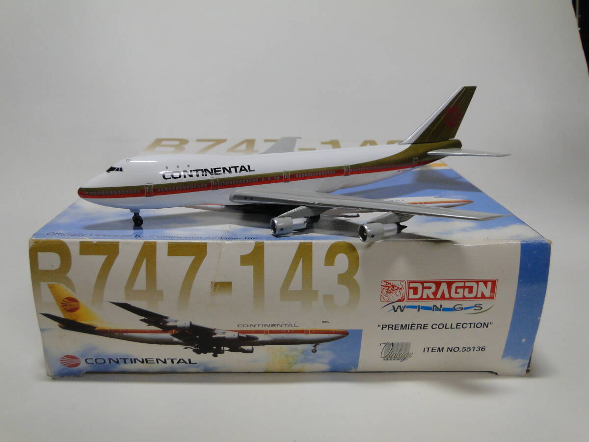 コンチネンタル航空　Continental Airlines B 747-143 Dragon Wings 1/400