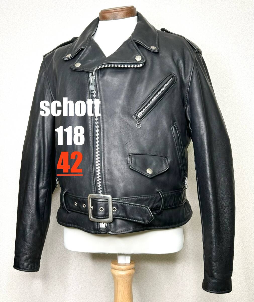 ⑧schott【40】641 ライナー付 米国製◇牛革ジャン ハーレーgpz ⑦schott 641【38】ライナー付き 米国製◇牛革ジャン ハーレー