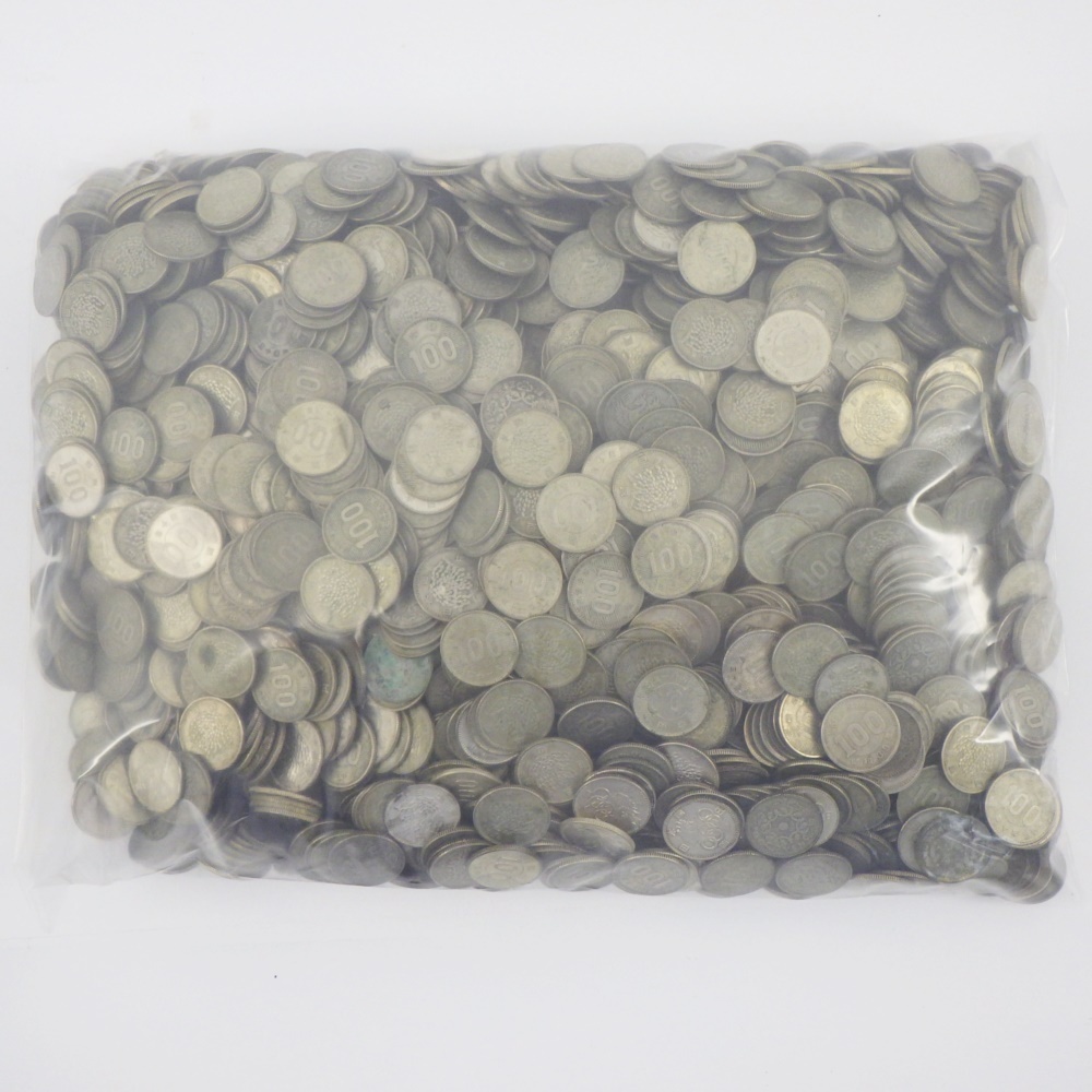 100円銀貨まとめ 総重量:約10.68kg 稲穂 鳳凰 五輪 日本硬貨 古銭 貨幣 古銭 261-3018253【O商品】