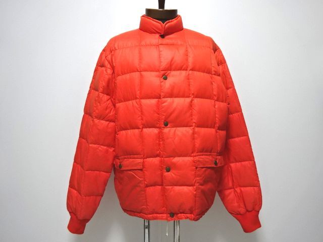 Eddie Bauer 70s-80s vintage original DOWN JACKET XL size / エディーバウアー スナップボタン キルティング ダウンシャツ 黒タグ メンズ