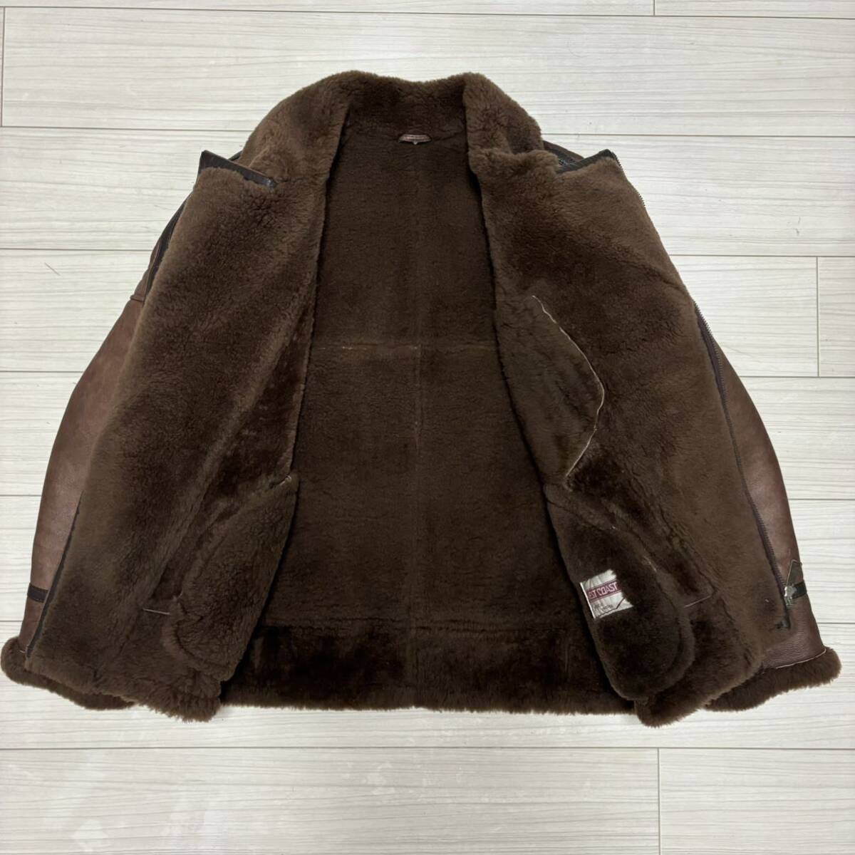 美品 WEST COAST 羊革 リアルムートン レザー ライダース 美品 WEST COAST 羊革 リアルムートン レザー ライダース