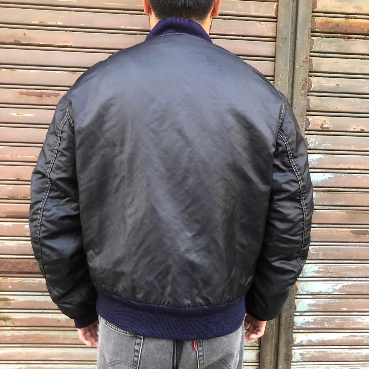 イタリア製 70s Ivy oxford co フライトジャケット 黒 イタリア製 70s Ivy oxford co フライトジャケット 黒