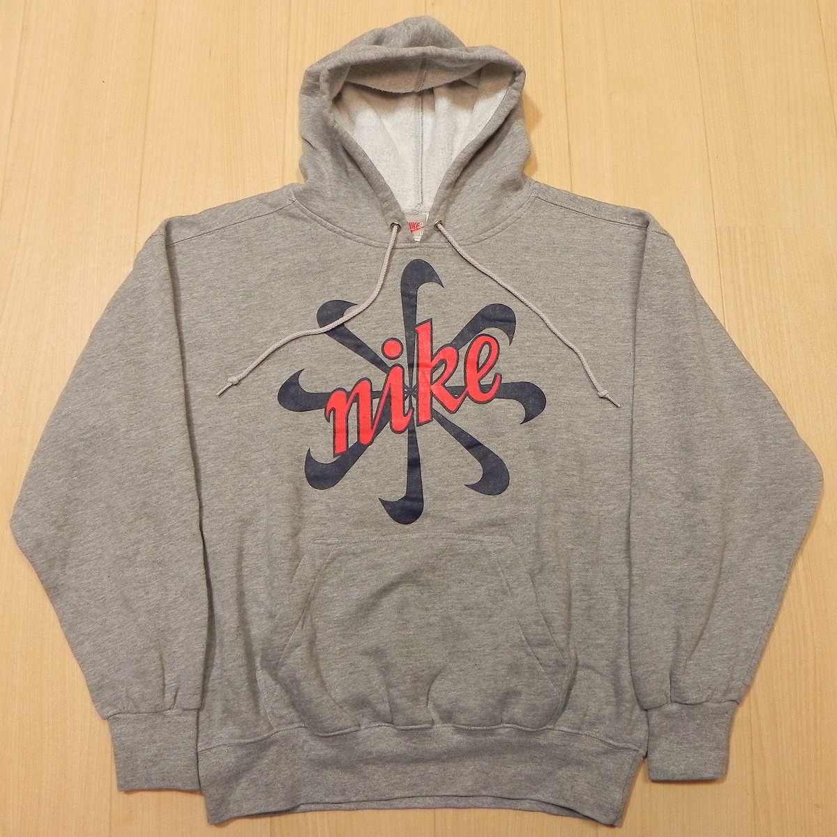 レア 90s NIKE ナイキ 風車 筆記体 スウェット パーカ M 銀タグ 古着 ヴィンテージ アーカイブ フーディ ★e
