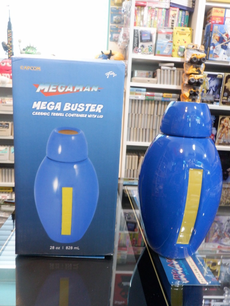 ロックマン　メガバスター　陶器　蓋つきマグカップ