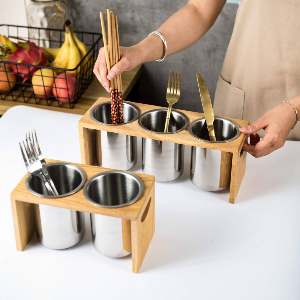  cutlery holder made of stainless steel 