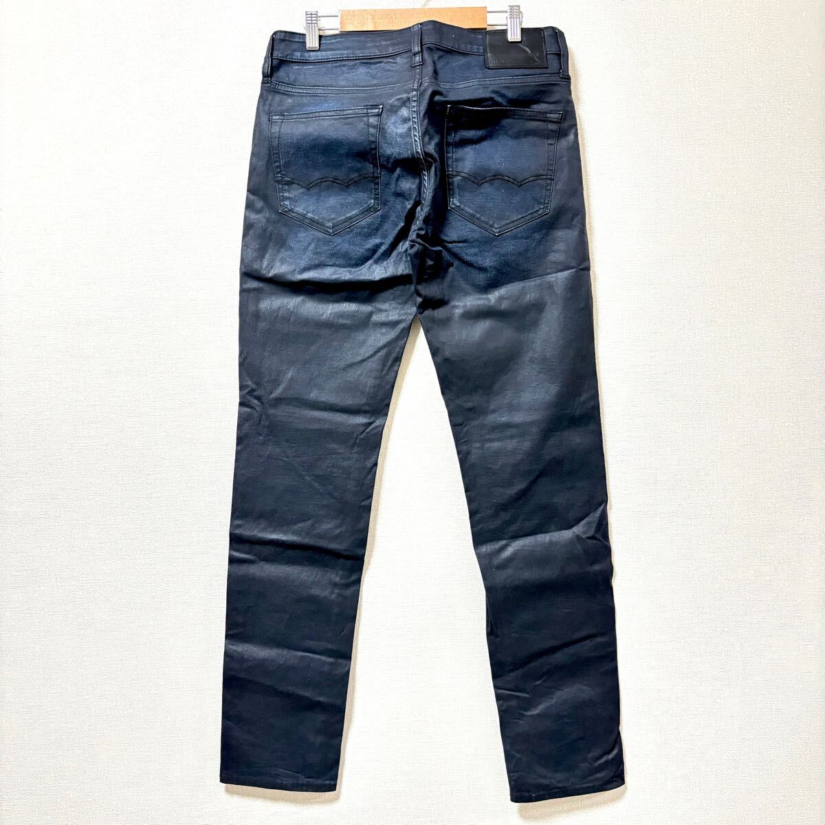  piece ..*[AMERICAN EAGLE] American Eagle Denim pants jeans navy blue button fly slim thin stretch size 29×32/Y19295SS