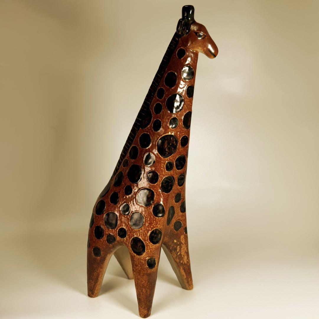 ■特大 極美品 リサラーソン STORA ZOO キリン きりん グスタフスベリ 特大サイズ38cm】極美品 LISA LARSON リサラーソンSTORA ZOO