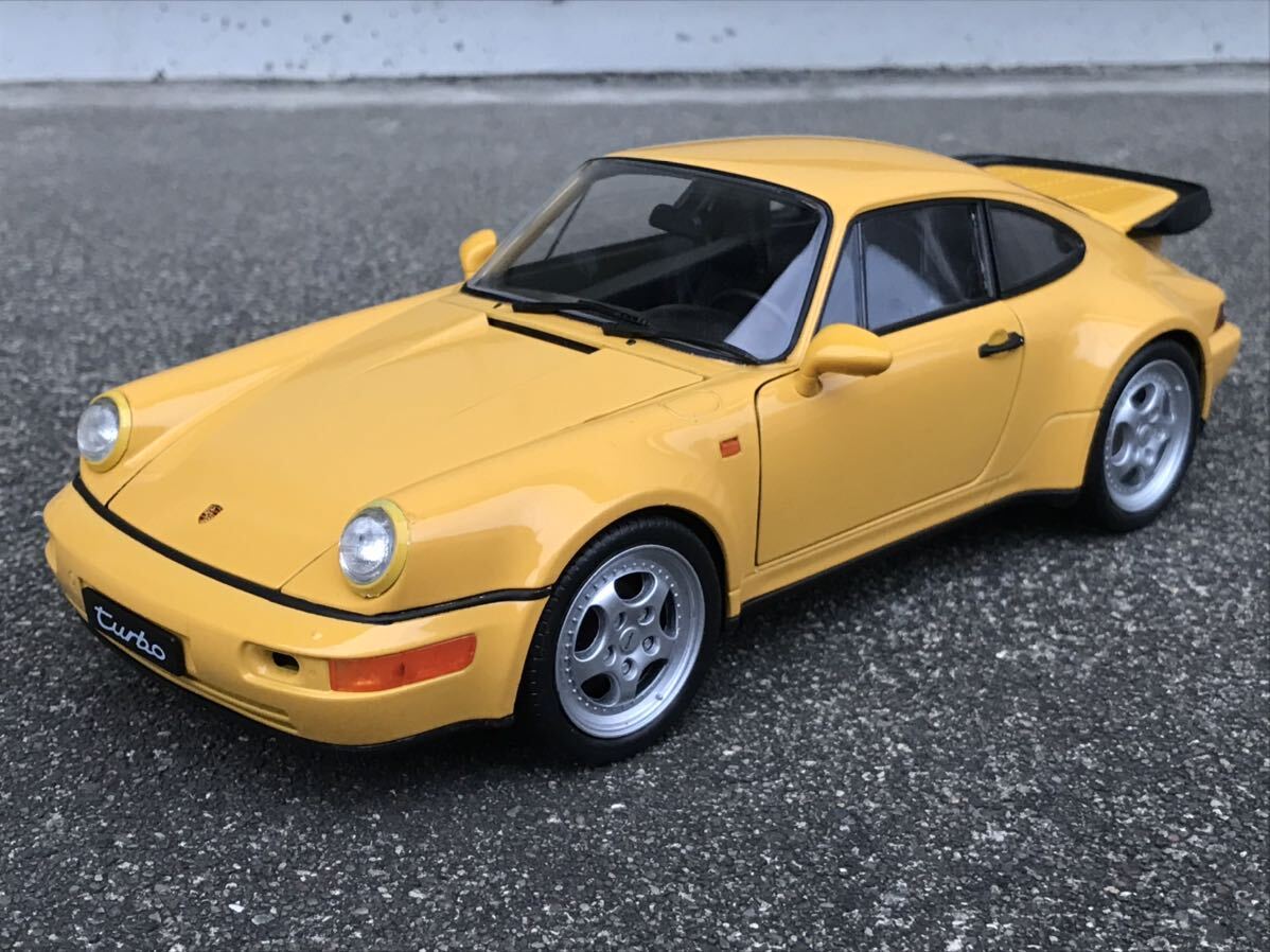 送料無料 1/18 ポルシェ 964 ターボ イエロー ミニカー WELLY 送料無料 1/18 ポルシェ 964 ターボ イエロー ミニカー WELLY