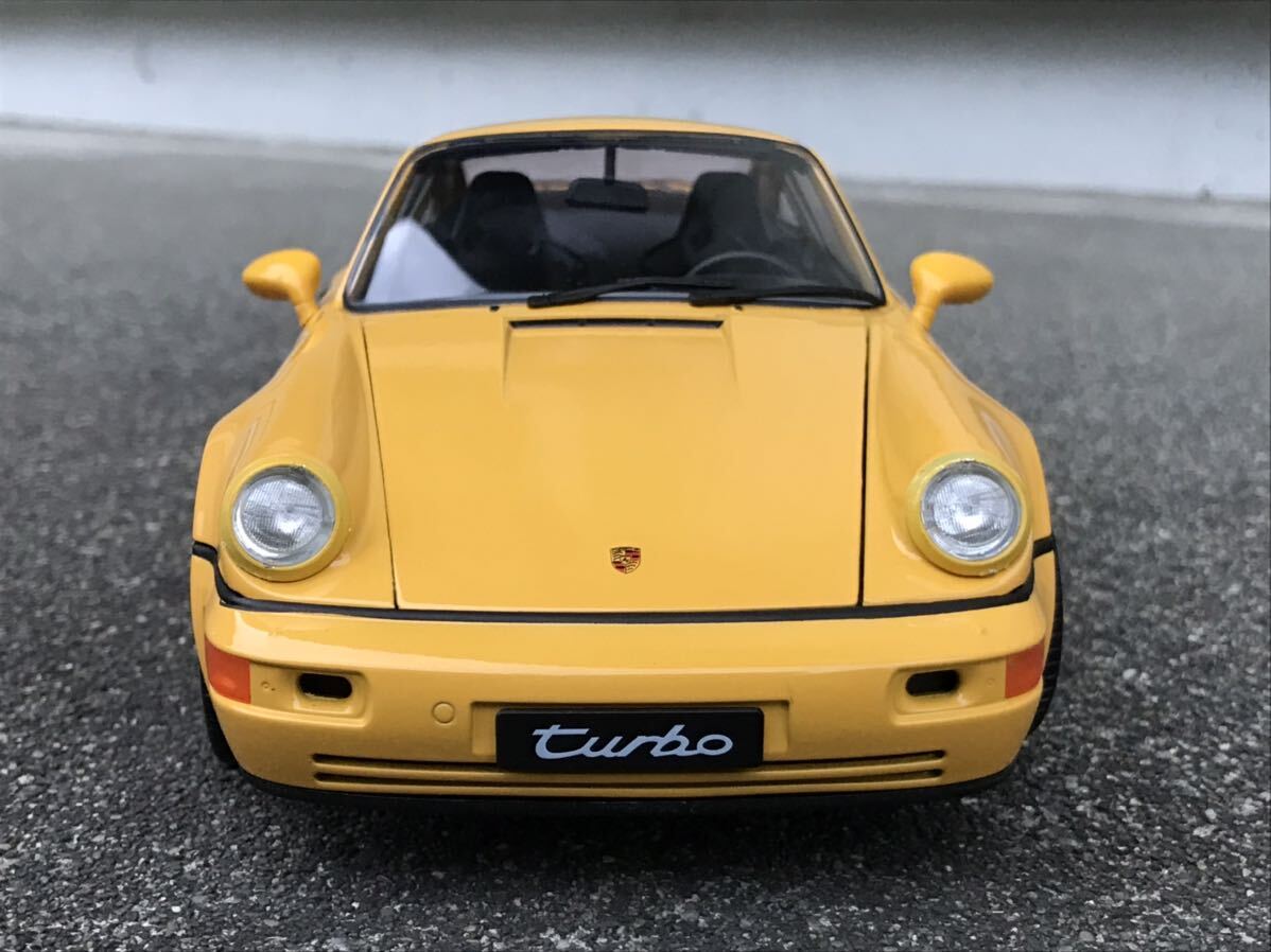 送料無料 1/18 ポルシェ 964 ターボ イエロー ミニカー WELLY 送料無料 1/18 ポルシェ 964 ターボ イエロー ミニカー WELLY