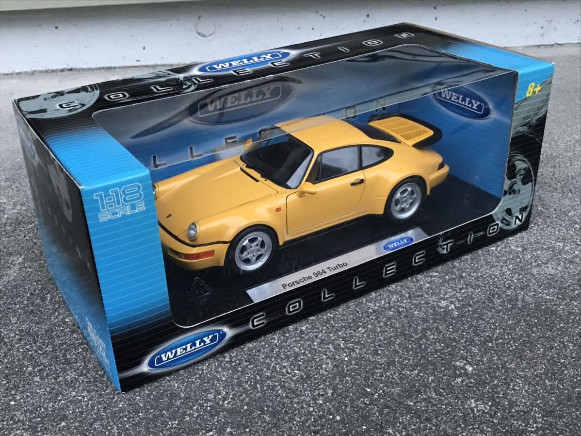 送料無料 1/18 ポルシェ 964 ターボ イエロー ミニカー WELLY 送料無料 1/18 ポルシェ 964 ターボ イエロー ミニカー WELLY
