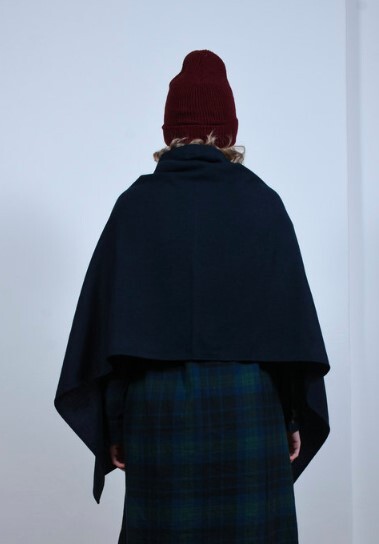 【美品】Engineered Garments エンジニアードガーメンツButton Shawl ウール ボタンショール ダークネイビー 