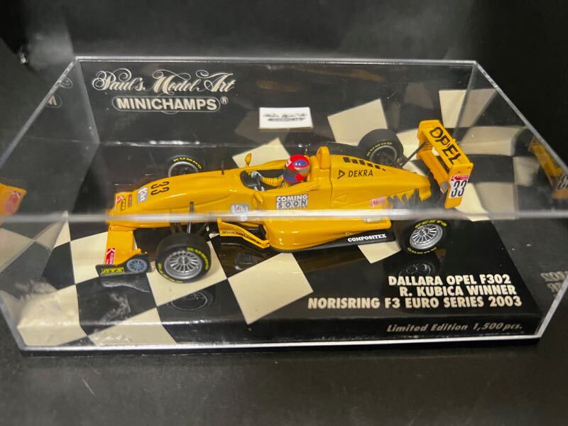 ミニチャンプス PMA 1/43 43000393 DALLARA OPEL ダラーラ オペルＦ302 R.クビサ NORISRING GERMANY F3 優勝 ユーロシリーズ2003 ＃33