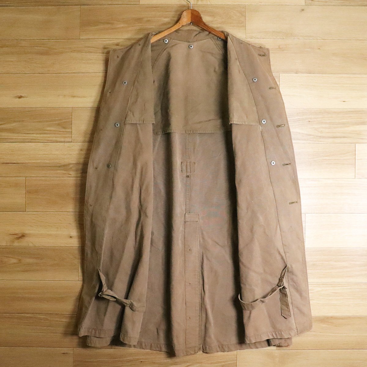 K7K/R7.18-3 40s~ Vintage France army French Army M-35 motorcycle coat over coat military coat 