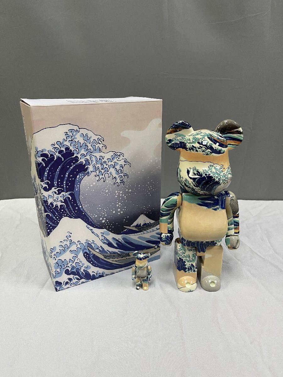 BE@RBRICK 葛飾北斎 神奈川沖浪裏 100% & 400% ベアブリック BE@RBRICK 葛飾北斎 神奈川沖浪裏 100% & 400% ベアブリック