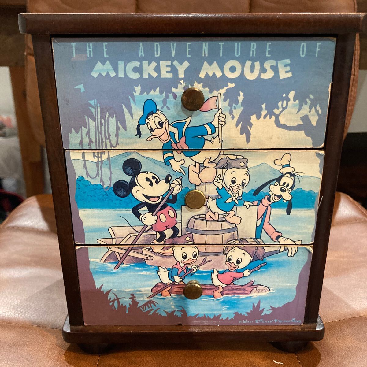 中古品　長期保管品【Disney オルゴール宝石箱】ディズニー　レア　レトロ　ヴィンテージ アンティーク　小物入れ　ミッキーマウス　