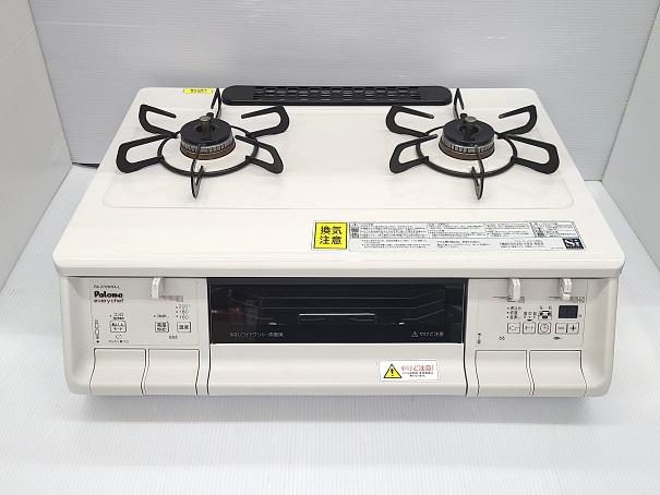 品 パロマ Paloma ガスコンロ エブリシェフ LPガス プロパンガス 左強火力 水無両面焼グリル PA-370WHA-L 2021年製  〇YR-17080〇(ガステーブル)｜売買されたオークション情報、yahooの商品情報をアーカ キッチン、食卓