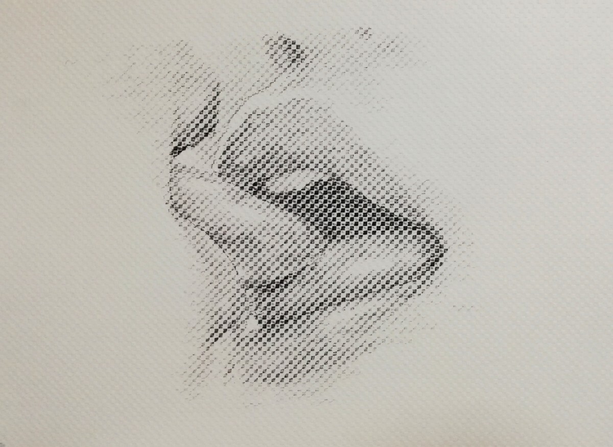 松原健治 新作 ドローイング 原画 「Lips 10」A5