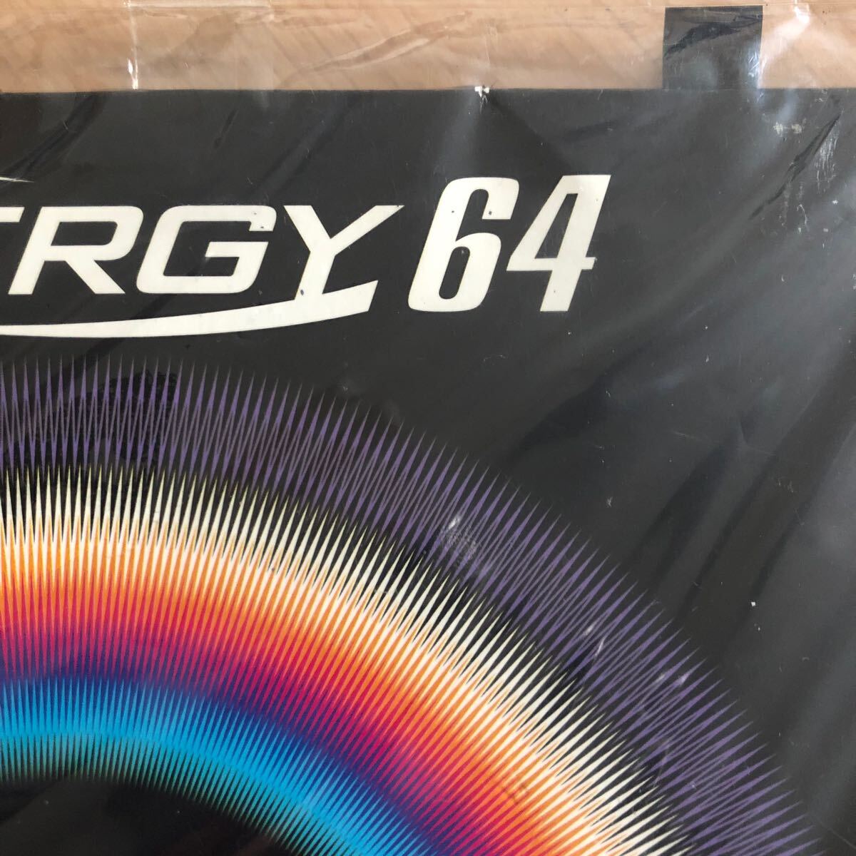 送料270円　卓球　同梱可能 ラバー　新品未開封　テナジー　64 中　黒　ブラック　1.7 バタフライ　パッケージ汚れあり