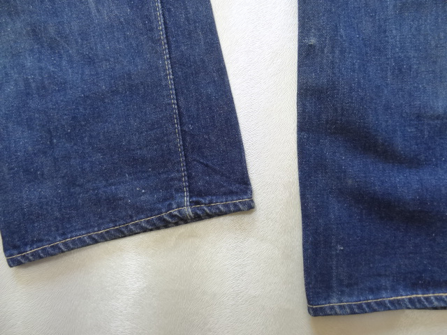 ビンテージ 50S オリジナル LEVIS リーバイス 501EXX ビッグE 革 パッチ 前期 シングル 赤耳 W26 リベット ボーイズ 色落ち ヒゲ レザー 藍(lán)