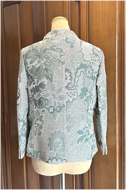 値下★HERNO ヘルノ★イタリア製・刺繍ツイード・シルバー・スパンコール付・ジャケット・42/Lサイズ★美品_画像3