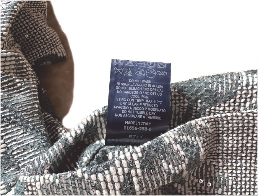 値下★HERNO ヘルノ★イタリア製・刺繍ツイード・シルバー・スパンコール付・ジャケット・42/Lサイズ★美品_画像8