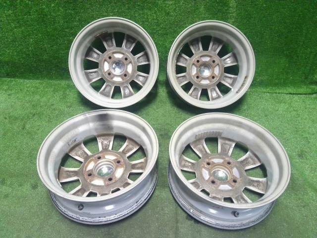 lala palmlalapa-mKC-8 aluminium wheel 13 -inch white 4 pcs set 13×4.00B 4H PCD100 +43 hub diameter approximately 65. light car [ Thats JD1]