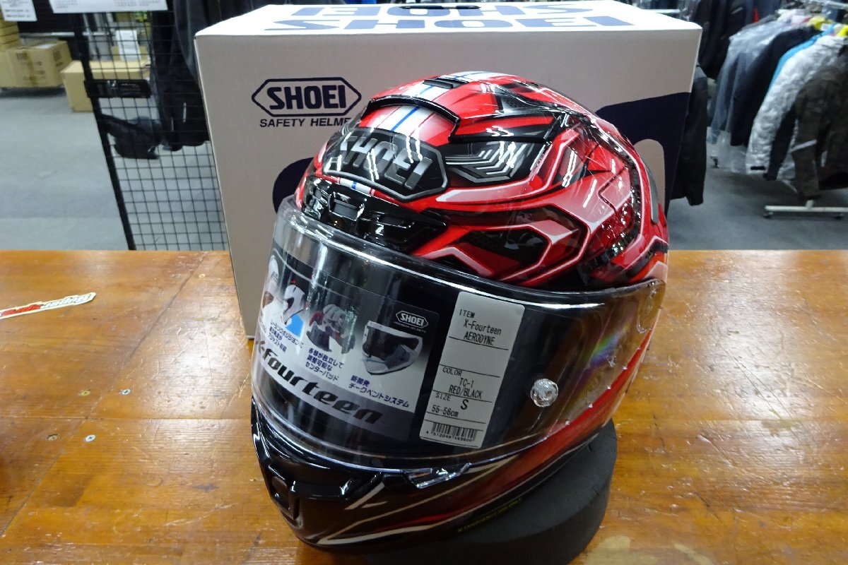 ショウエイ　X-Fourteen　AERODYNE　TC-1　RED/BLACK　サイズS　新品！