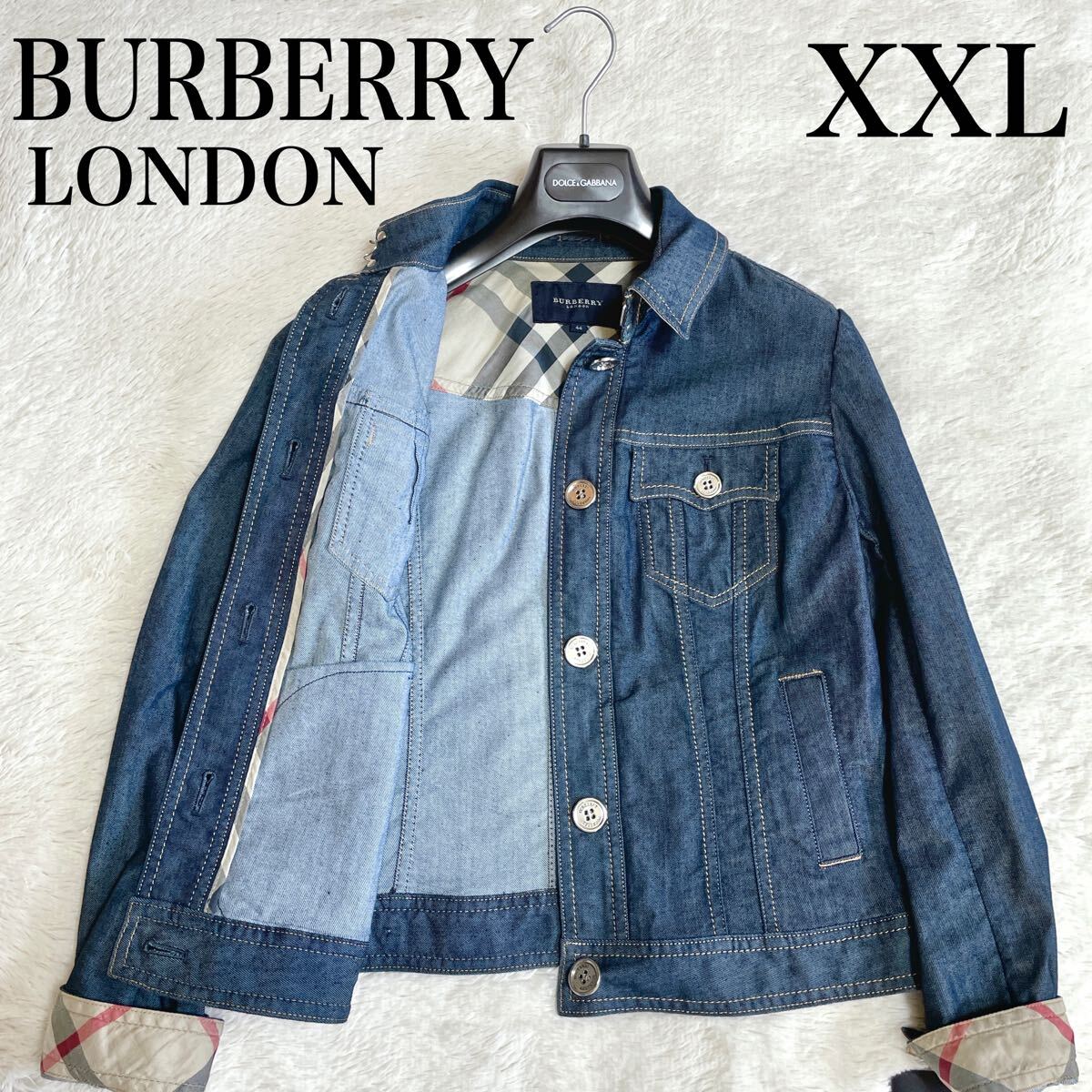 極美品 大きいサイズ BURBERRY タグ付き Gジャン デニム 極美品 大きいサイズ BURBERRY タグ付き Gジャン デニム
