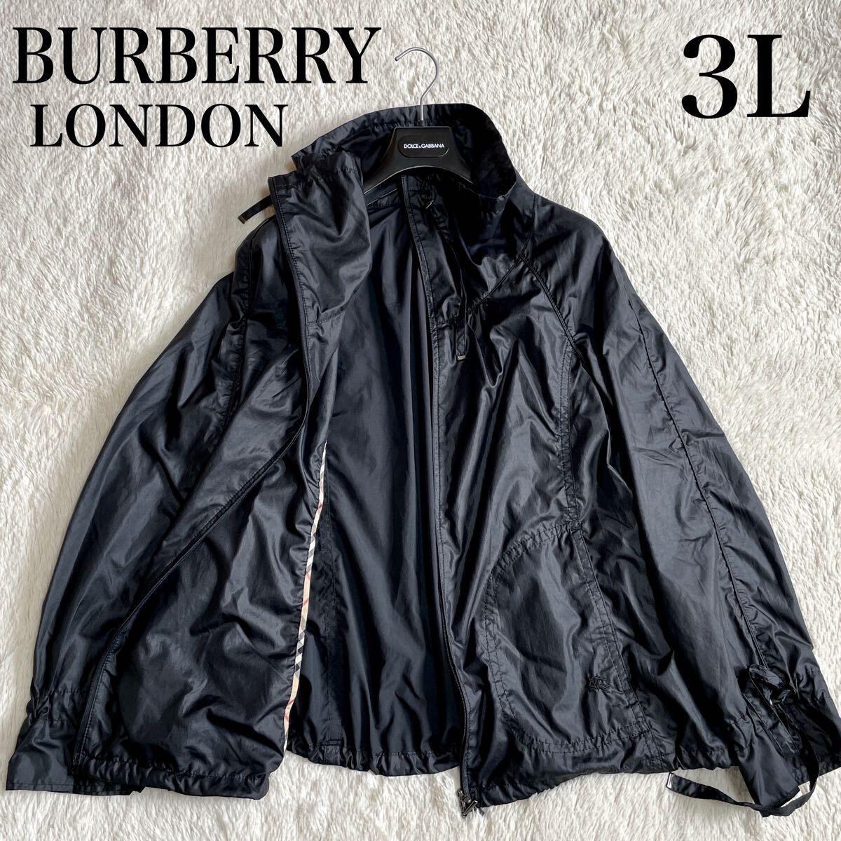 極美品 大きいサイズ BURBERRY ホースロゴ 刺繍 ナイロン 極美品 大きいサイズ BURBERRY ホースロゴ 刺繍 ナイロン