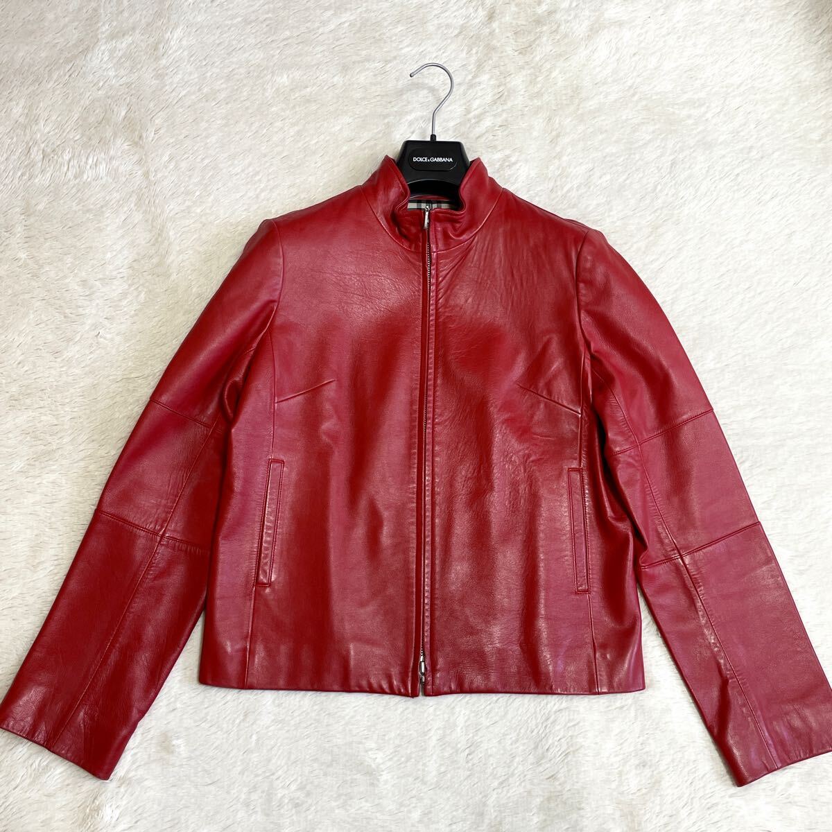美品 希少 BURBERRY ノバチェック 赤 L レザージャケット 美品 希少 BURBERRY ノバチェック 赤 L レザージャケット