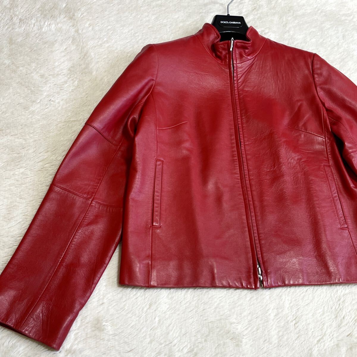 美品 希少 BURBERRY ノバチェック 赤 L レザージャケット 美品 希少 BURBERRY ノバチェック 赤 L レザージャケット