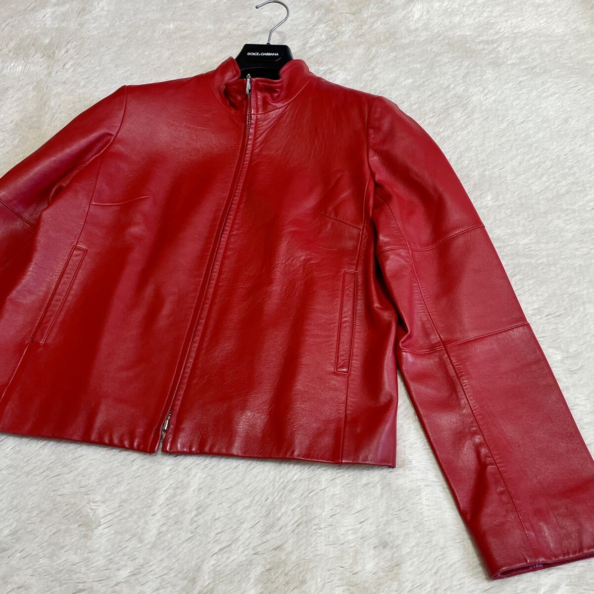 美品 希少 BURBERRY ノバチェック 赤 L レザージャケット 美品 希少 BURBERRY ノバチェック 赤 L レザージャケット
