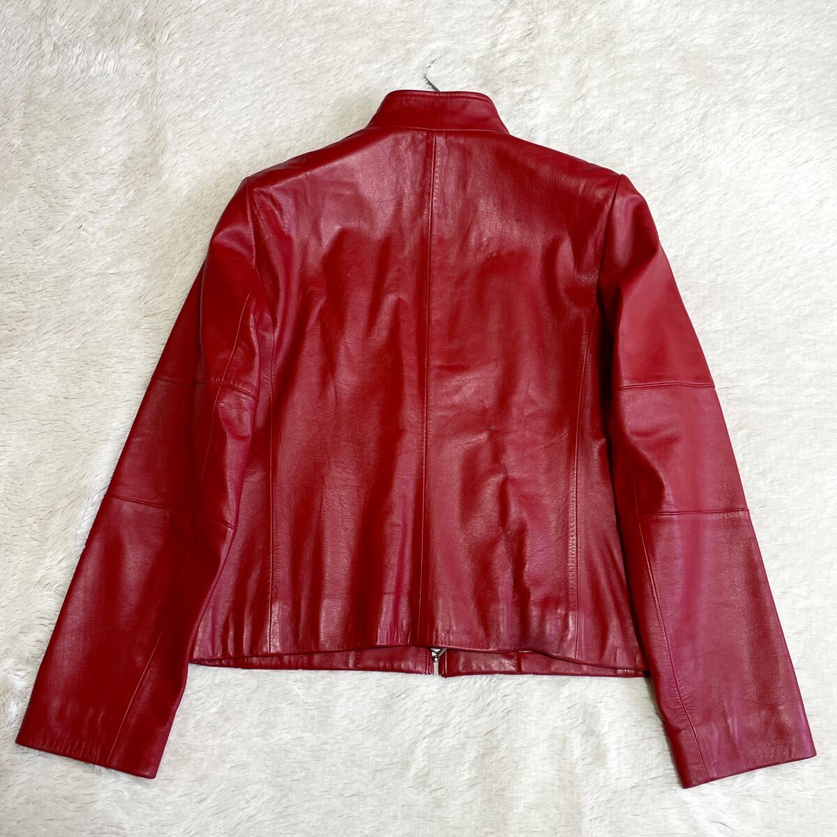 美品 希少 BURBERRY ノバチェック 赤 L レザージャケット 美品 希少 BURBERRY ノバチェック 赤 L レザージャケット