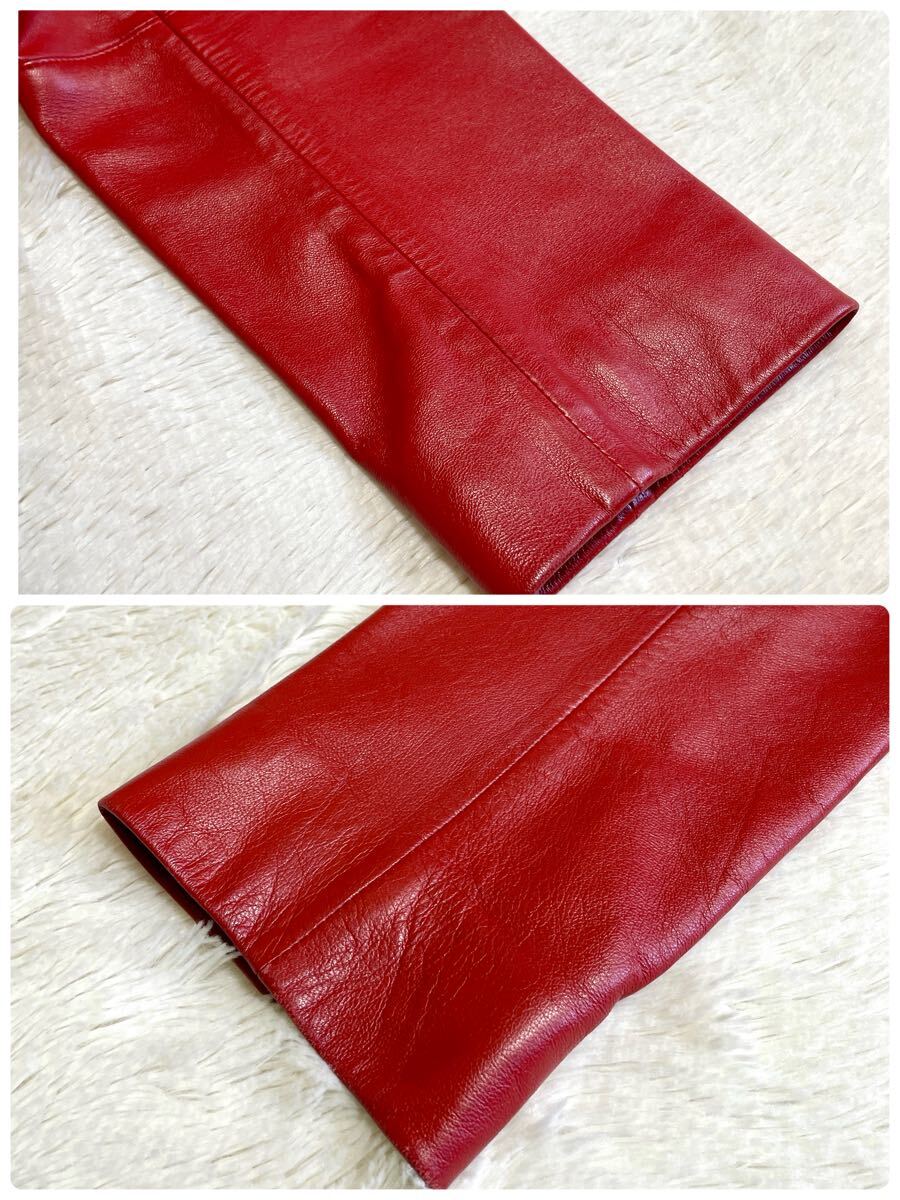 美品 希少 BURBERRY ノバチェック 赤 L レザージャケット 美品 希少 BURBERRY ノバチェック 赤 L レザージャケット