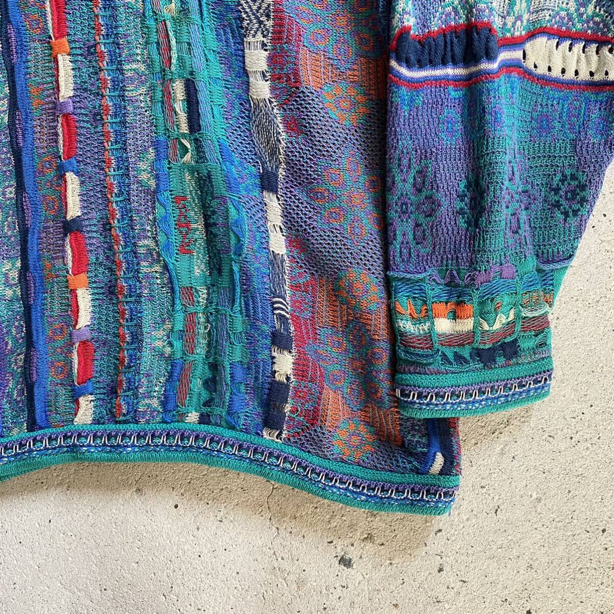 90’s COOGI 3D KNIT SWEATER クージー ニット セーター 3D コットン 古着　Vintage used_画像7