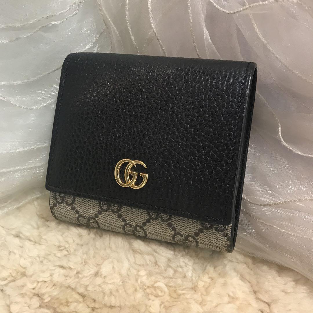 美品 GUCCI ダブルG バイカラー ミディアムウォレット 二つ折り 美品 GUCCI ダブルG バイカラー ミディアムウォレット 二つ折り