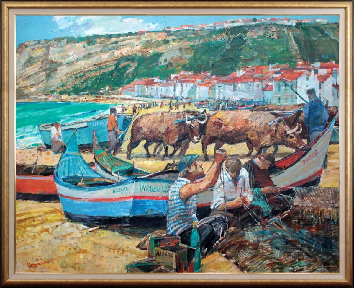 豊田満 「ナザレの浜」 油絵・油彩画 絵画 - 北海道画廊